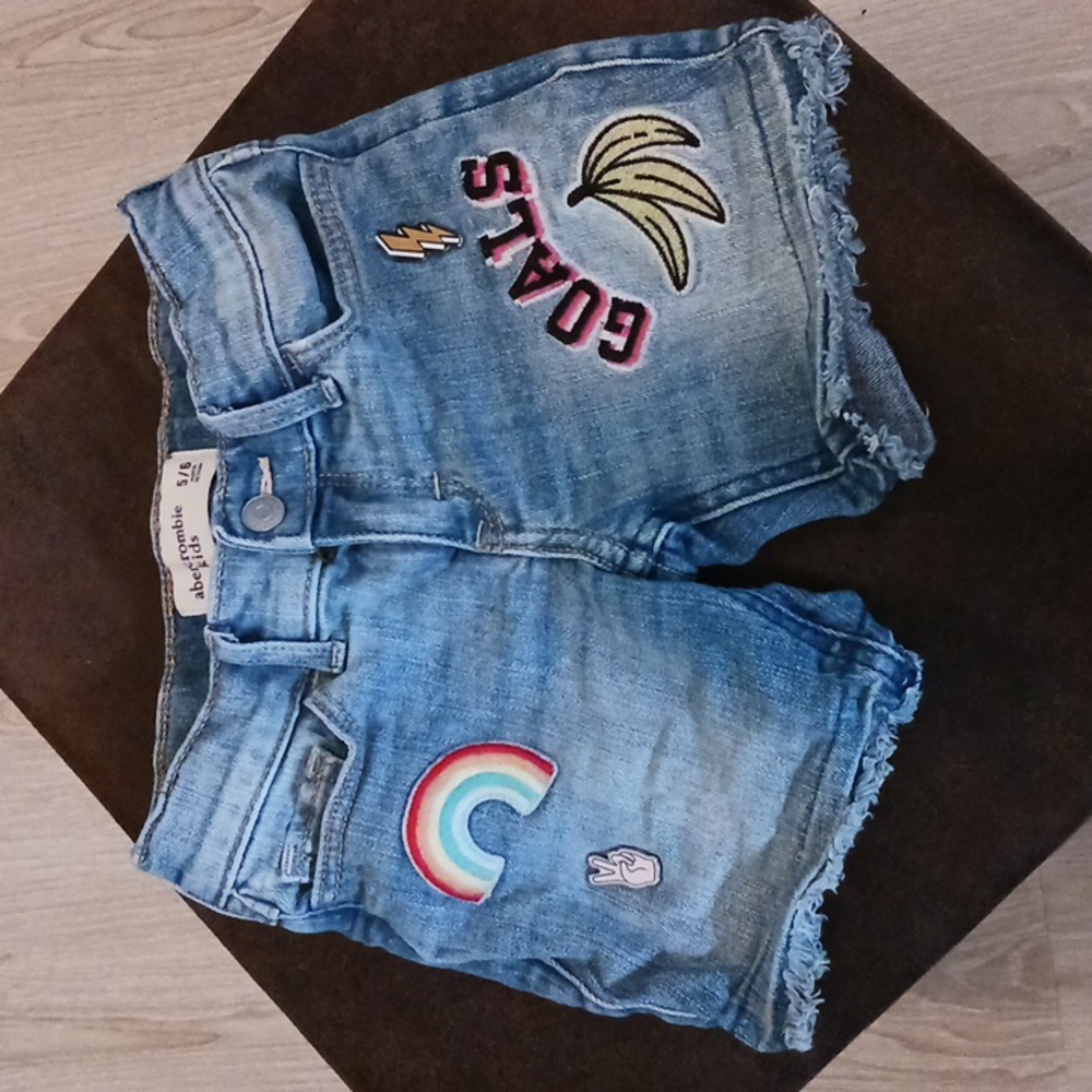 Abercrombie Kids Patchwork Denim Shorts